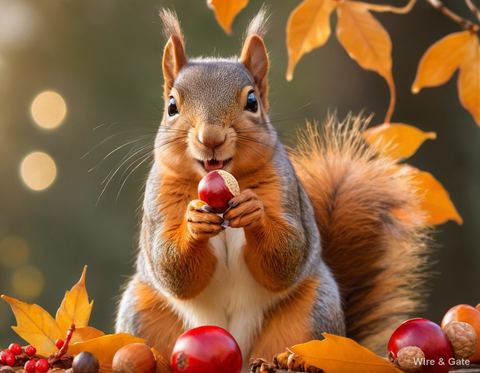 The squirrel and the hazelnut