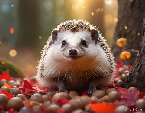 The hedgehog and the acorns