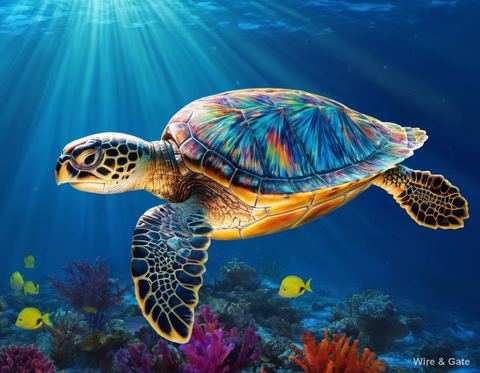 The turtle with a crystal shell