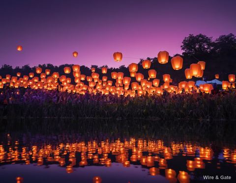 Lanterns in the sky