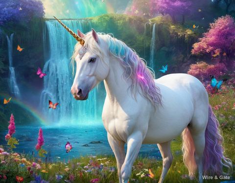 The unicorn in the meadow