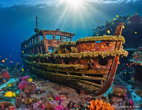 The wreck on the reef