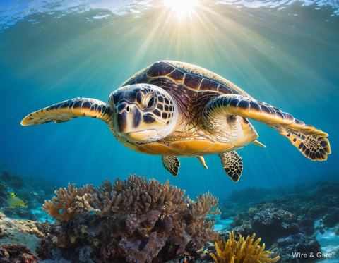 The turtle in the light