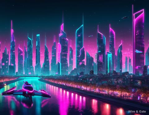 The neon city